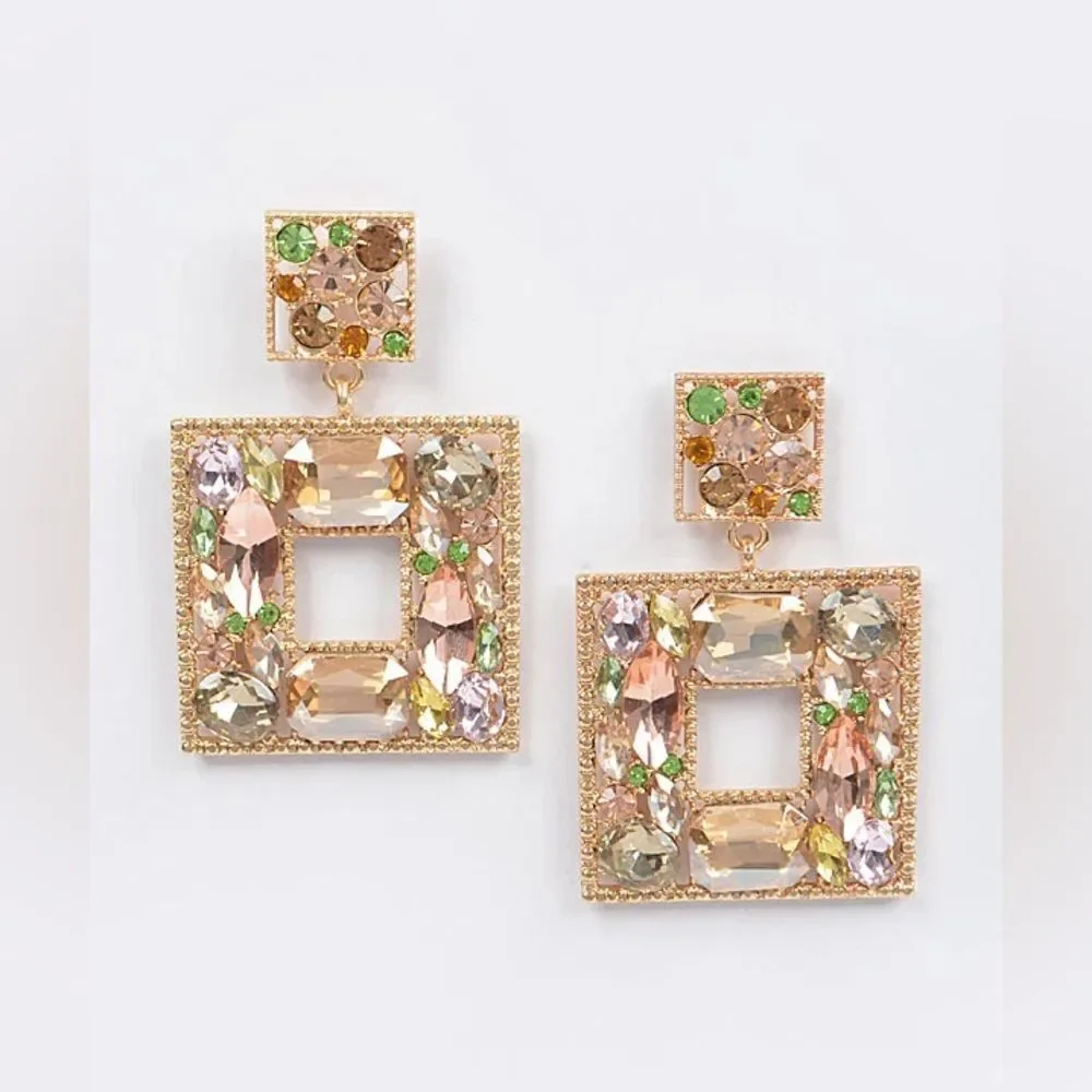 Crystal drop earrings N907